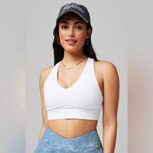 FABLETICS All Day Every Day Low Impact Sports Bra Pads Convertible White M